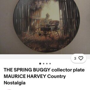 The Spring Buggy by Maurice Harvey collector plate